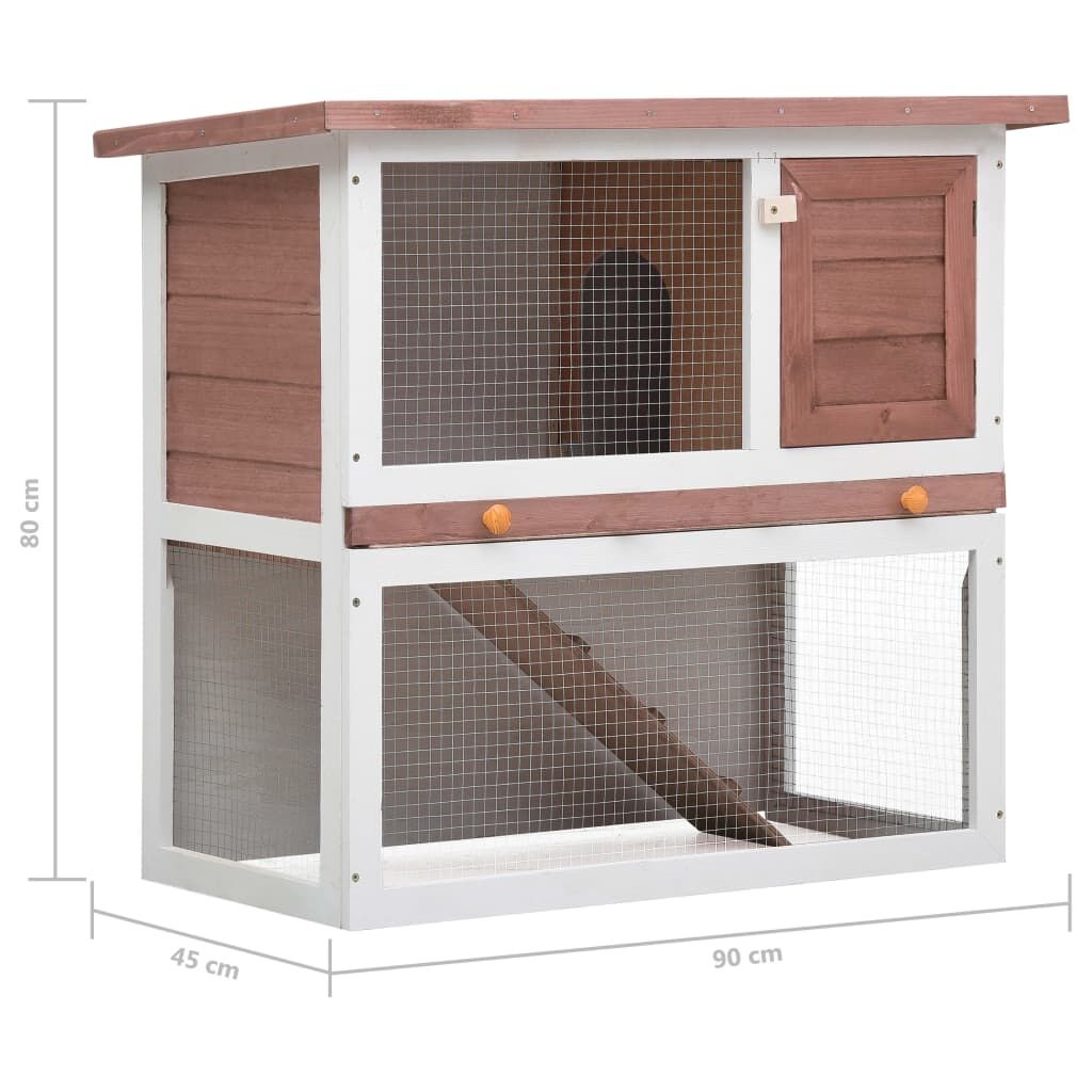 Vidaxl Jaula Conejera Con 1 Puerta Madera Marrón_2