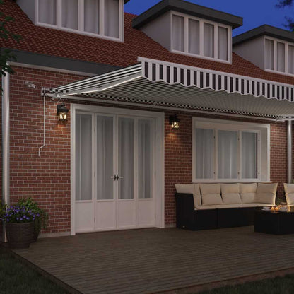 Toldo Retráctil Automático Luces Led Antracita Blanco 600x300cm_2