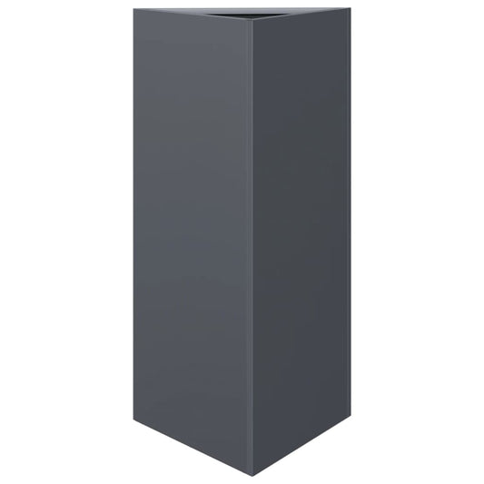 Jardinera Triangular Acero Gris Antracita 40x34,5x75 Cm_0