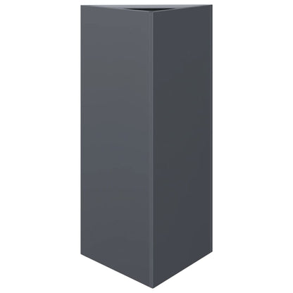 Jardinera Triangular Acero Gris Antracita 40x34,5x75 Cm_0