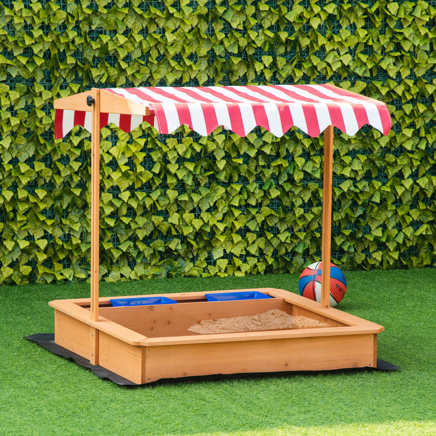 Outsunny Arenero Infantil Con Techo Inclinable Y Ajustable Para Niños De +3 Años_1