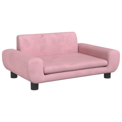 Cama Para Perros De Terciopelo Rosa 70x45x33 Cm / Vetonek_1