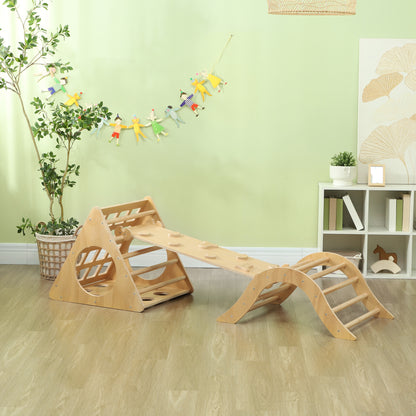Escalador Para Niños Aiyaplay Tablero Multicapa De Pino Madera Natural 175x59.5x60 Cm_1