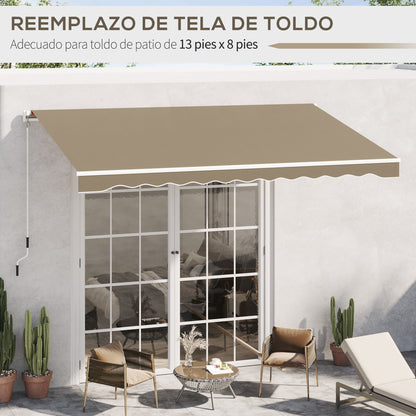Outsunny Techo De Repuesto Para Toldo 382x240 Cm Protección Uv Beige_5