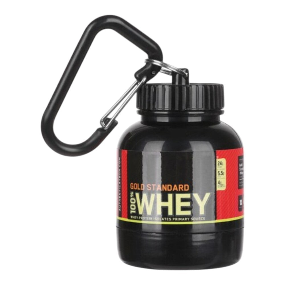 Llavero Contenedor Portátil De Suplementos Whey Gold_0