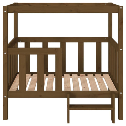 Vidaxl Cama Perros Madera Maciza Pino Marrón Miel 105,5x83,5x100 Cm_4