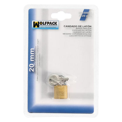 Candado Laton Arco Normal 20 Mm.