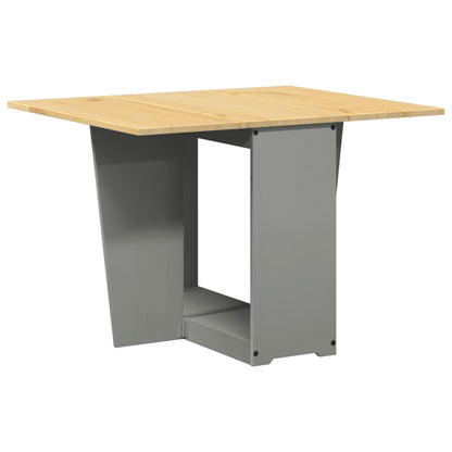 Mesa De Comedor Plegable Mariposa Corona Madera Maciza Gris_4