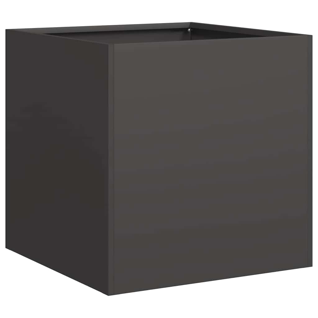 Jardinera De Acero Laminado En Frío Negro 40x40x40 Cm_0