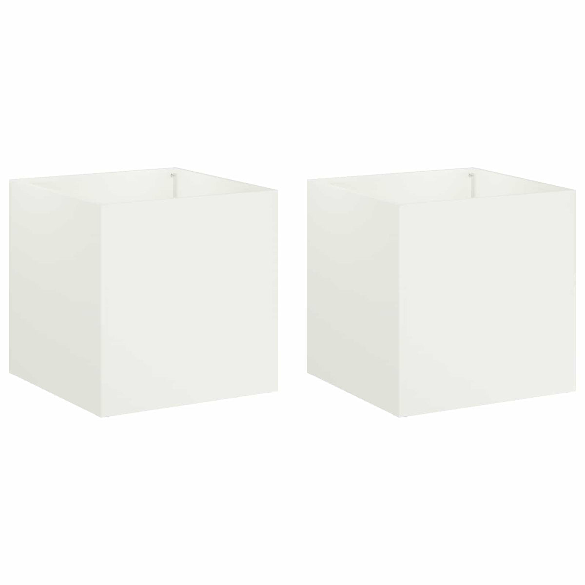 Macetero De Jardín 2 Uds. Blanco 20 X 20 X 20 Cm_0