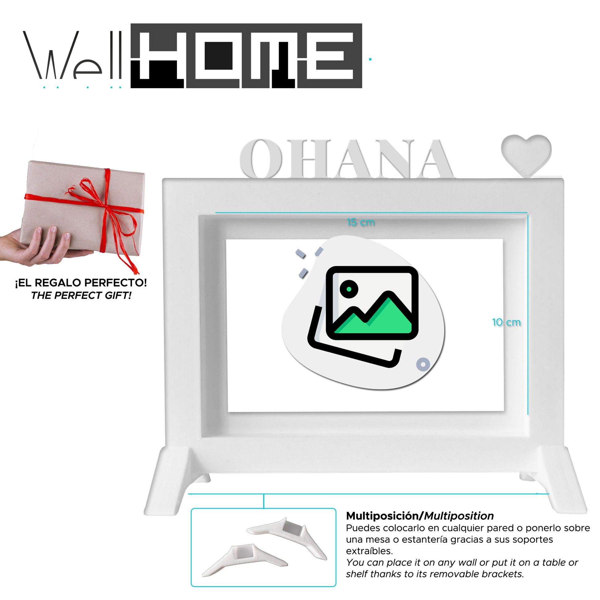 Wellhome - Marco Ohana Blanco 20,5x13,5 Cm Para Fotos 10x15 Cm_1