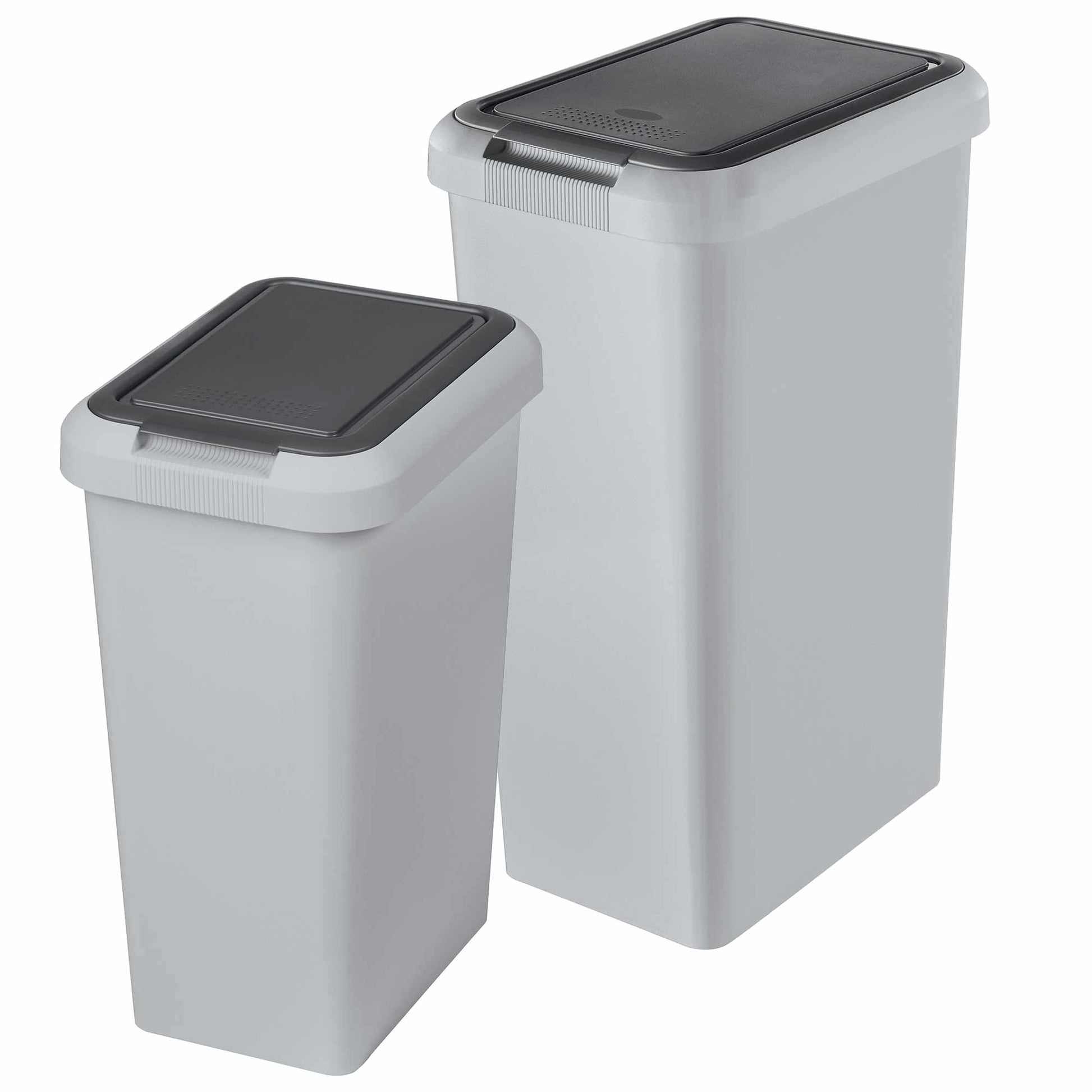 Set 2 Cubos touch & Lift De 25l+45l Gris_0