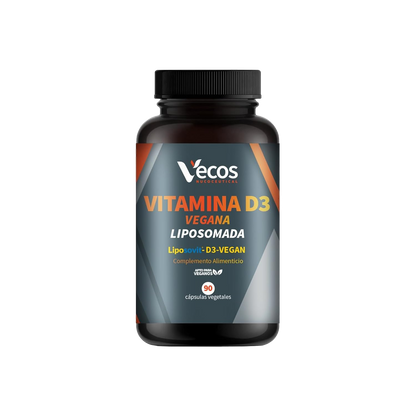 Vitamina D3 Vegana Liposovit® Vecos 90 Cápsulas | Salud Ósea E Inmune | 2000 Ui Por Cápsula_0