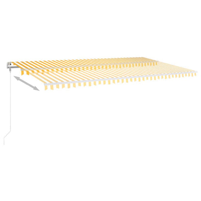 Toldo Retráctil Automático Amarillo Y Blanco 600x350 Cm_2
