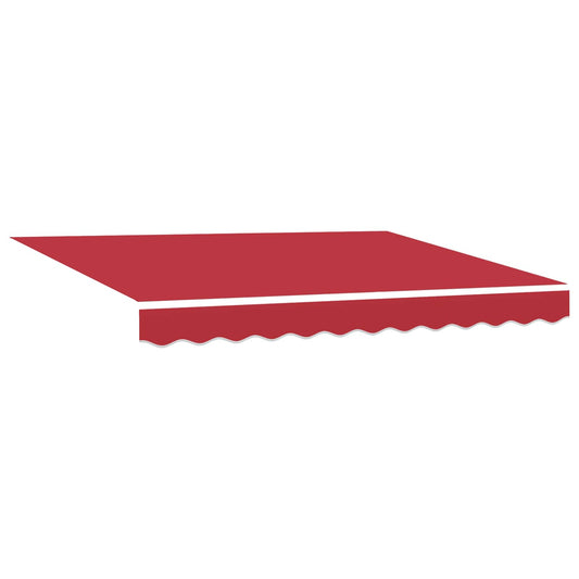 Toldo Retráctil Rojo 350 X 250 Cm Tela Y Aluminio_0