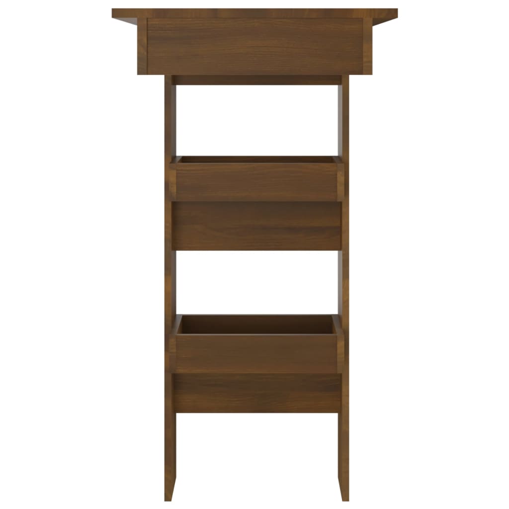 Mesa De Bar De Pared Contrachapada Roble Marrón 102x45x103,5cm_2
