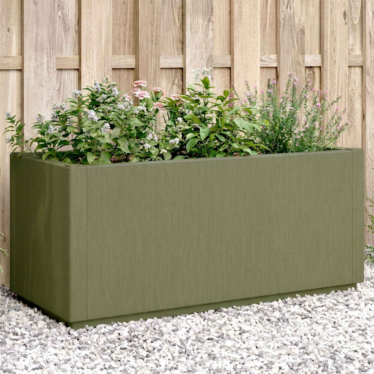 Caja De Flores De Jardín Verde 80 X 36 X 35 Cm Pp_2