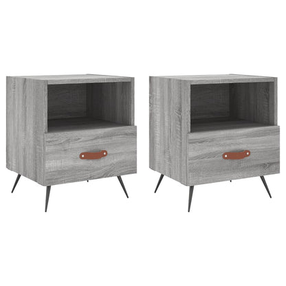 Mesitas Noche 2 Uds Madera Ingeniería Gris Sonoma 40x35x47,5 Cm_0