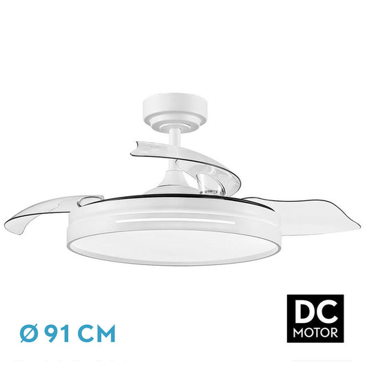 Ventilador Dc 48w Micenas Blanco 3asp.91d 6velocidades 4800lm 3000-4000-6000k Remoto+memoria+temporizador 24_0