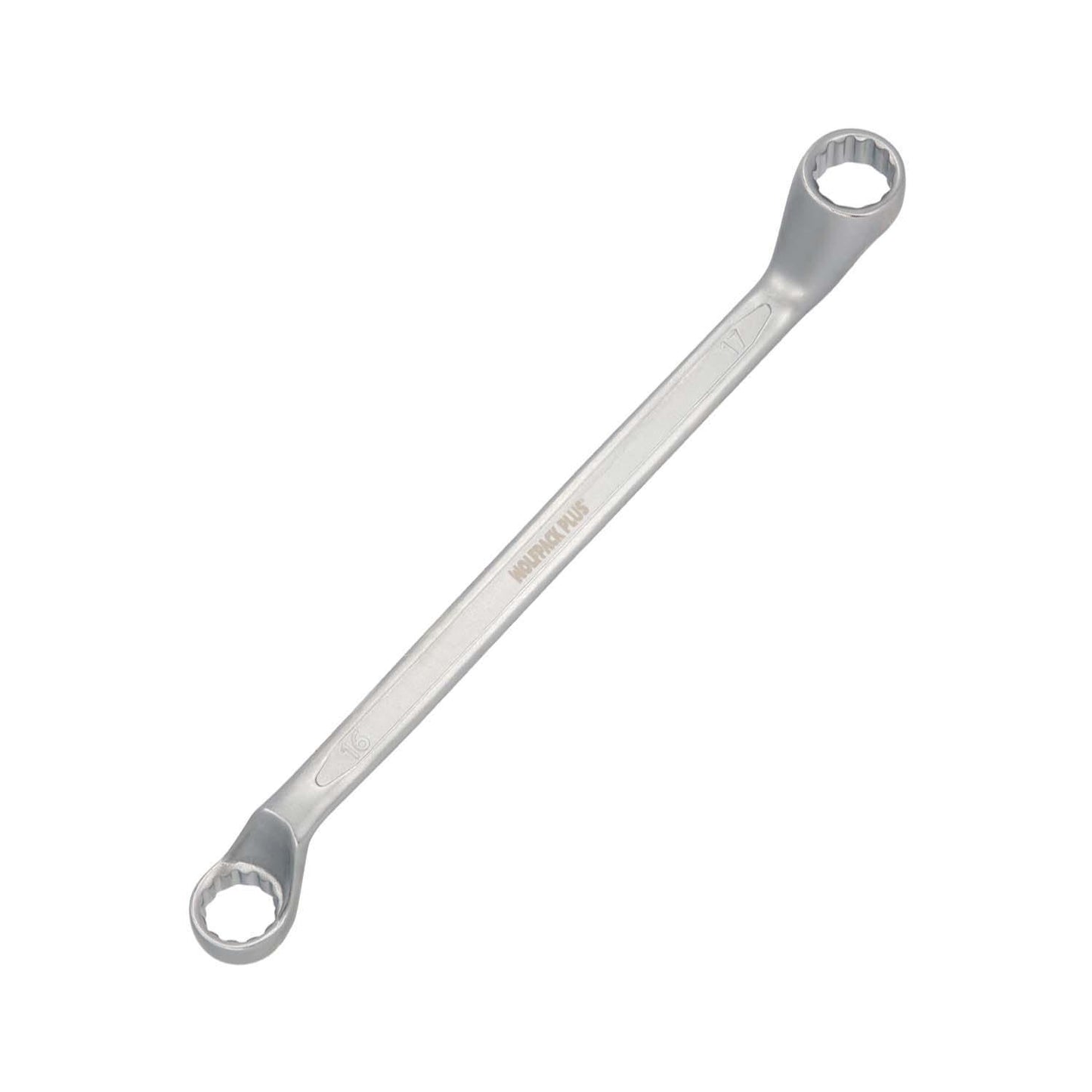 Llave Estrella Acodada Plus Acero Cromo Vanadio 16x17 Din 838. Llave Doble Boca Acodada, Llave Fija Estrella Acodada_0