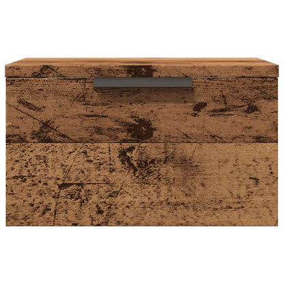 Mesita De Noche De Pared Madera Envejecida 34x30x20 Cm_2