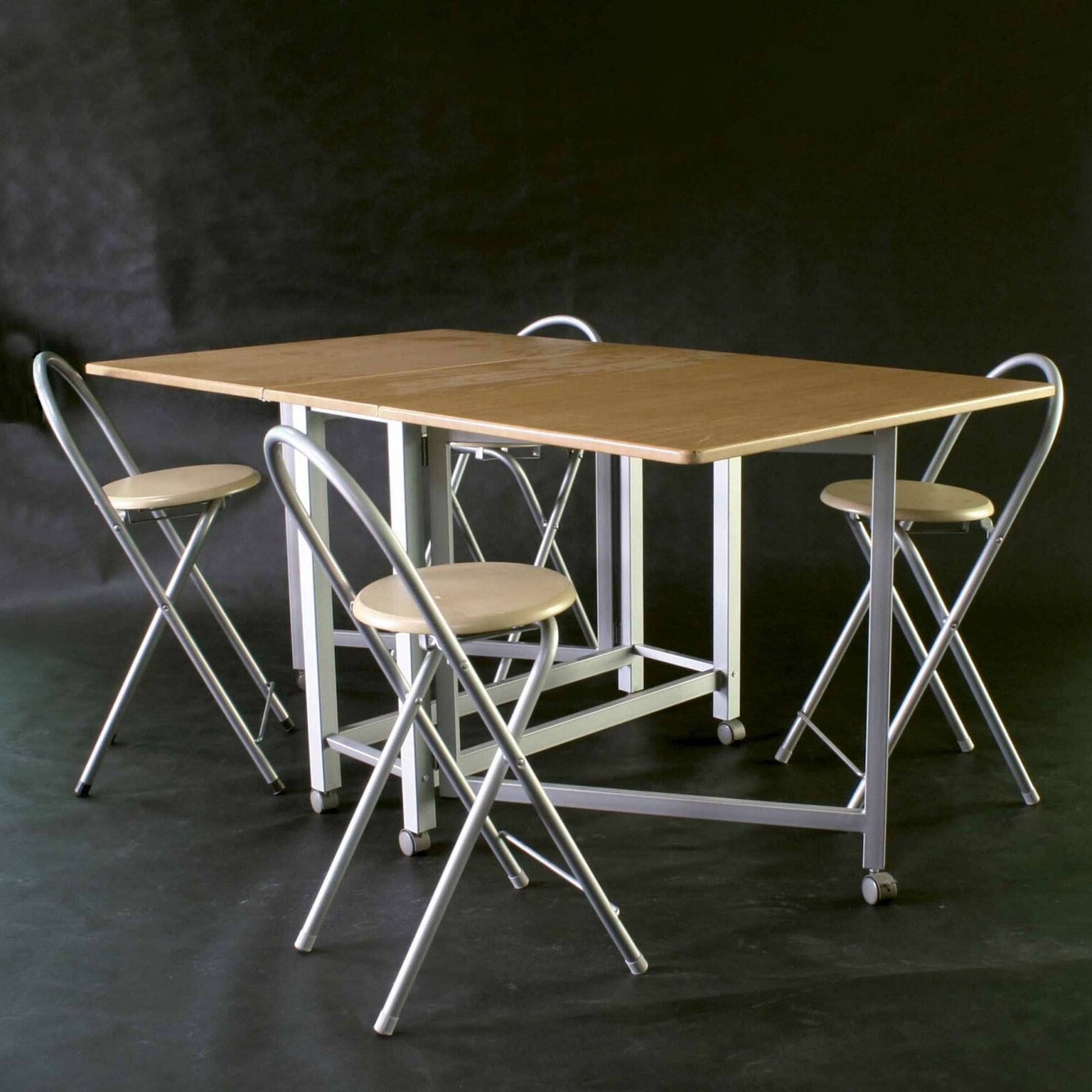 Well Home - Conjunto Mesa Y 4 Taburetes 'libro' En Madera_2