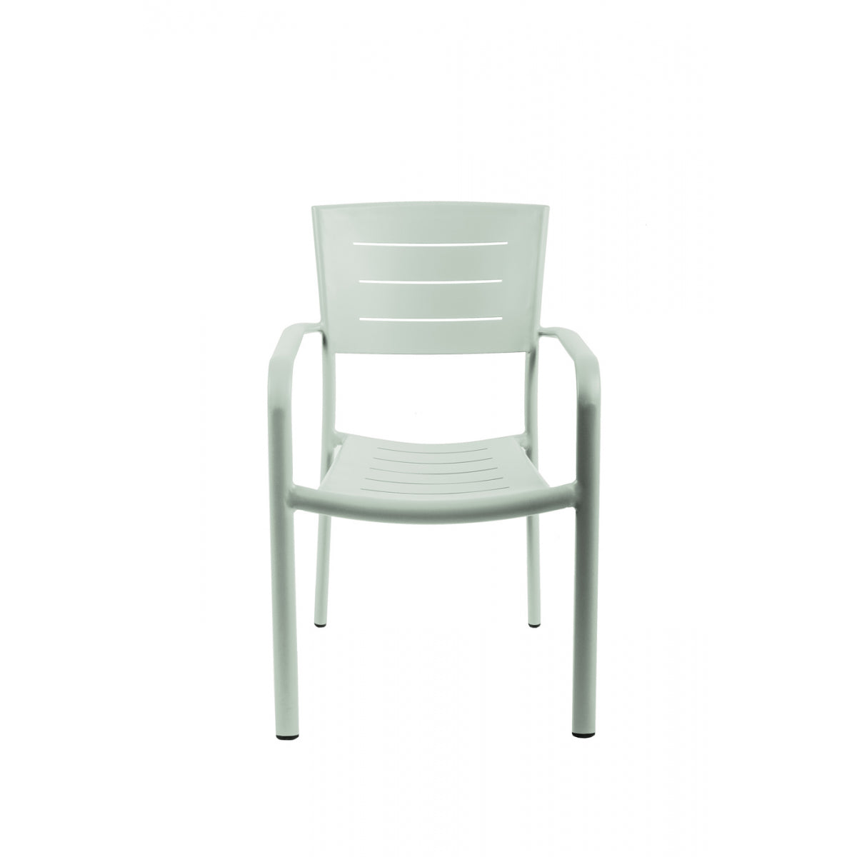 Lote De 4 Sillas De Jardín Apilables Inari Verde Romero Aluminio - Muebles De Jardín - 56x58xh85cm_1