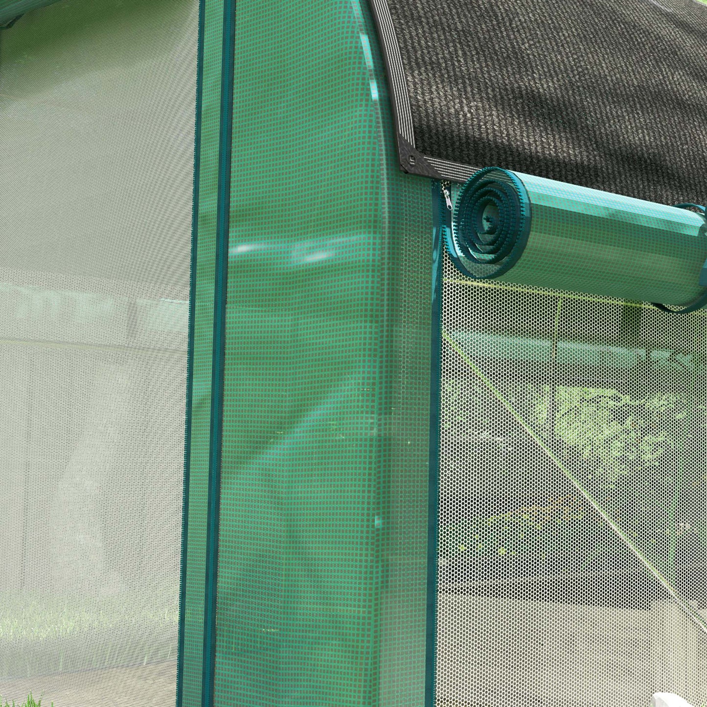 Outsunny Invernadero De Exterior 4,5x2x2 M Con Paredes Laterales Enrollables_4