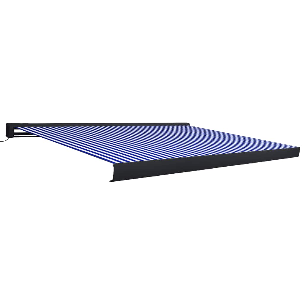 Toldo De Carrete Motorizado Azul Y Blanco 400x300 Cm_0