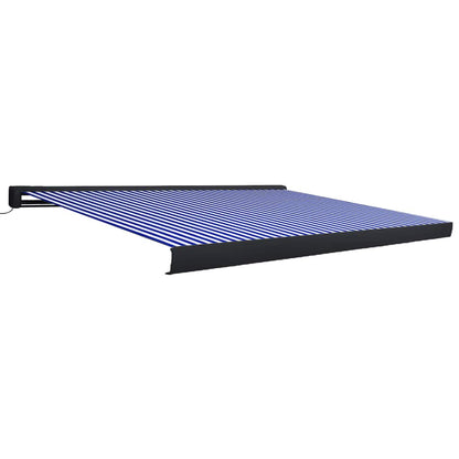Toldo De Carrete Motorizado Azul Y Blanco 400x300 Cm_0