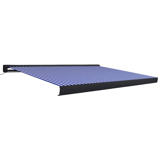 Toldo De Carrete Motorizado Azul Y Blanco 400x300 Cm_0