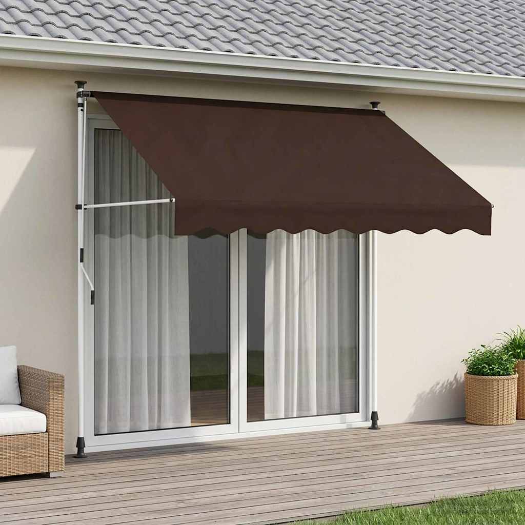 Toldo Retráctil Manual Marrón 150 Cm_1