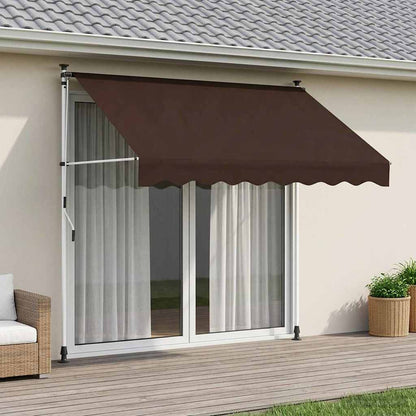 Toldo Retráctil Manual Marrón 150 Cm_1