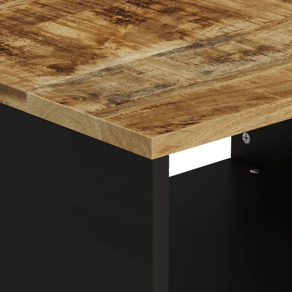 Mesa De Centro De Madera Maciza Mango 60x50x40 Cm_3
