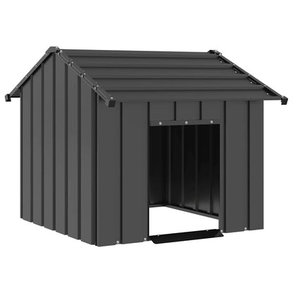 Caseta Para Perros Con Techo Acero Galvanizado 85x107x81 Cm_1