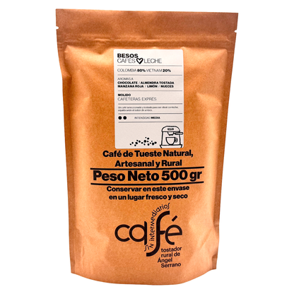 Cafe Sin Intermediarios Café Colombia Besos Molido Espresso 500 G_0