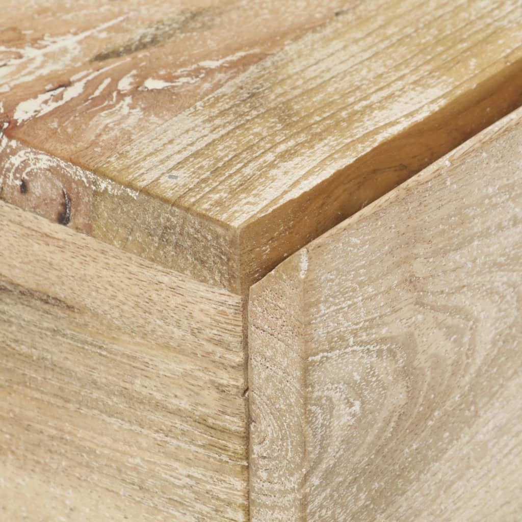 Mesita De Noche De Madera Maciza De Mango 40x30x50 Cm_3