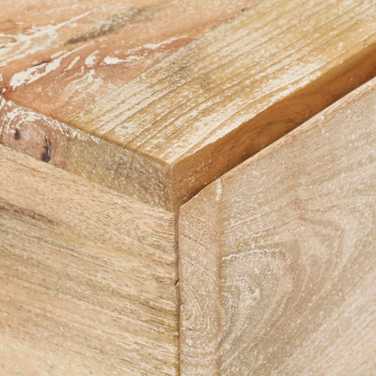 Mesita De Noche De Madera Maciza De Mango 40x30x50 Cm_3