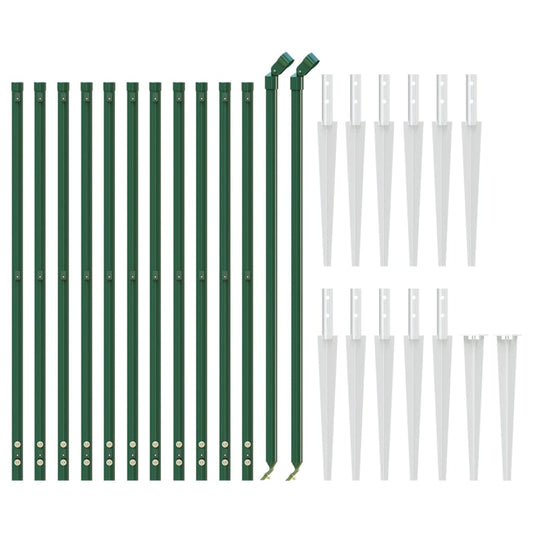 Cerca De Alambre Con Pinchos De Anclaje Verde 0,8x25 M / Vetonek_0