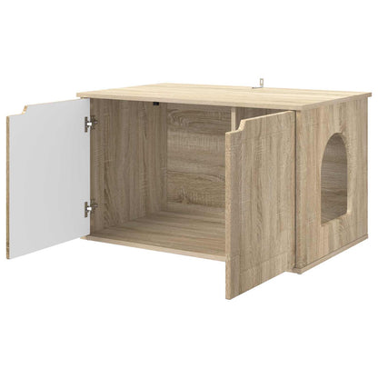 Casa Para Gatos Sonoma 85 X 55 X 50,5 Cm Madera De Ingeniería_4