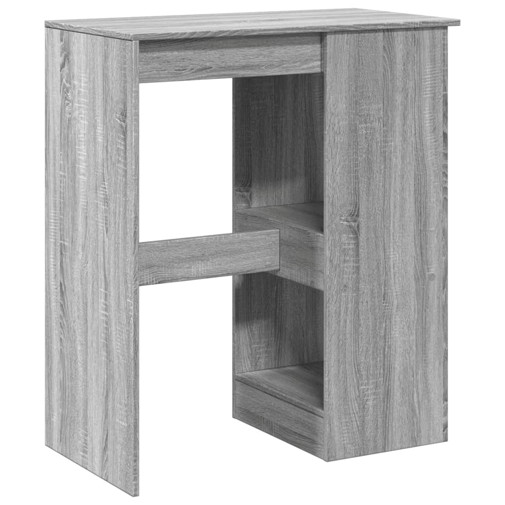 Mesa Alta Con Estantes Madera Gris Sonoma 90x47,5x103,5 Cm_4