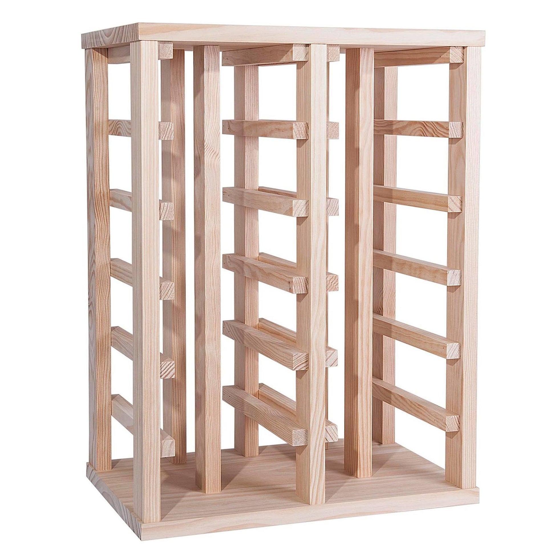 Well Home - Botellero En Madera De Pino Con 24 Estantes Sin Barnizar