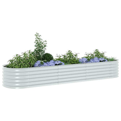 Arriate De Acero Galvanizado Plateado 320x80x44 Cm_3