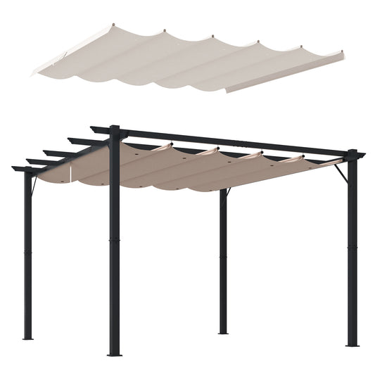 Outsunny Conjunto De Pérgola Incluye 1 Pérgola De Jardín Y 1 Cubierta_0
