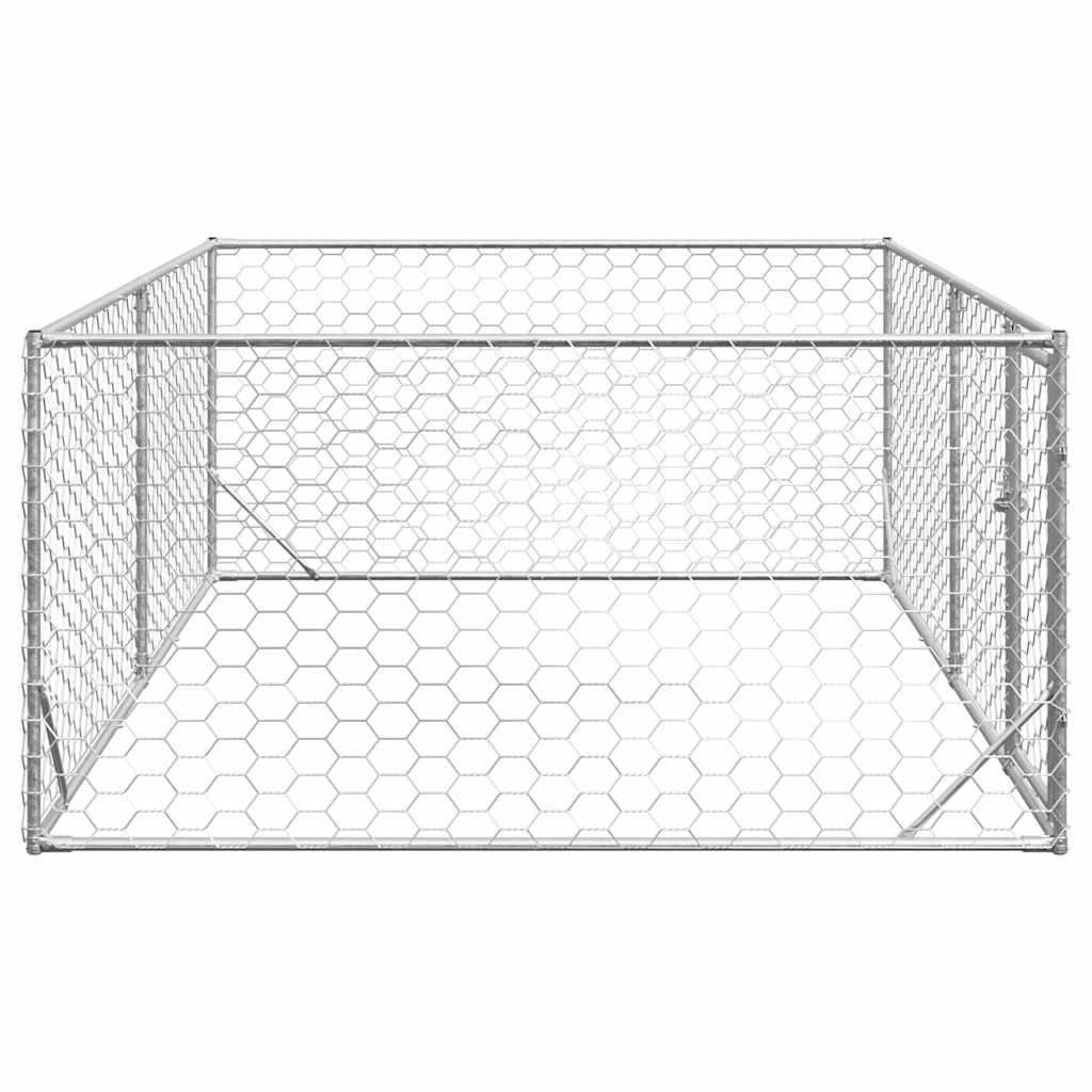 Caseta Para Perros De Exterior Con Puerta 3x2x1 M De Acero Galvanizado_3