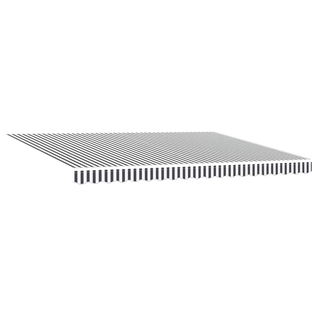 Toldo Retráctil Aluminio Y Tela Gris Antracita Y Blanco 4,5x3 M_3