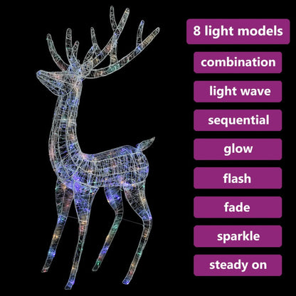 Vidaxl Reno Navideño Acrílico Xxl 250 Leds De Colores 180 Cm_5