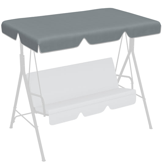 Outsunny Toldo De Repuesto Para Columpio De 2/3 Plazas 192x144 Cm Gris Oscuro_0