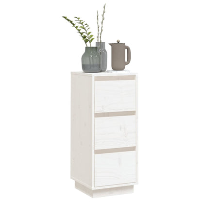 Aparador De Madera Maciza De Pino Blanco 32x34x75 Cm / Vetonek_4