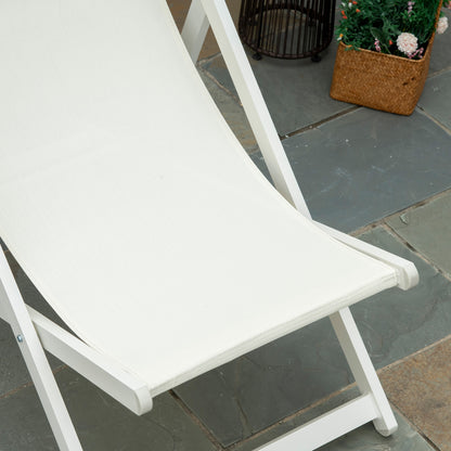 2 Tumbonas Plegables Outsunny Aluminio, Texteline Blanco 58x96,5x91,5 Cm_3
